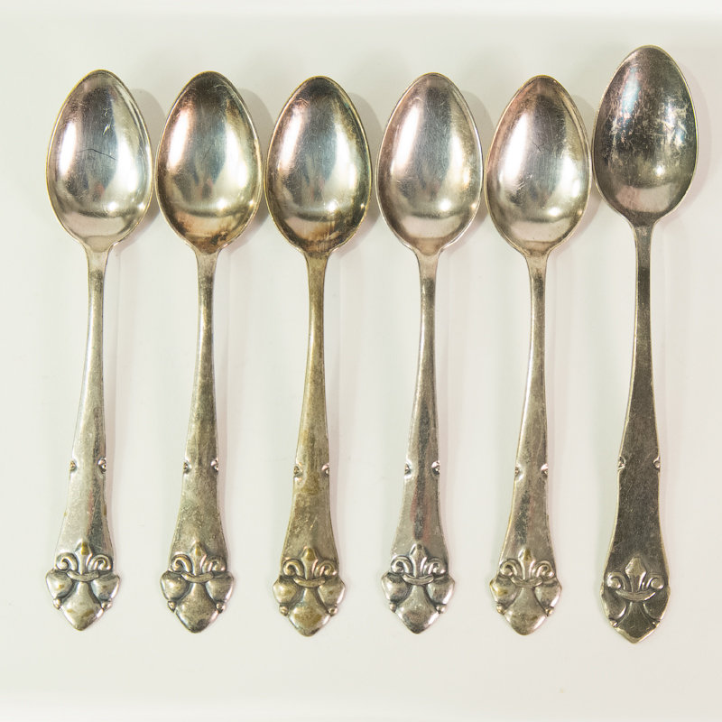 Чайная ложка с вензелями мельхиор 