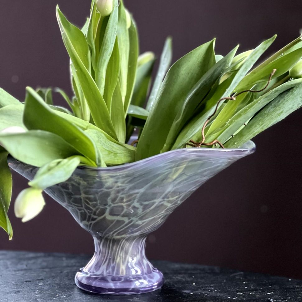 Ваза дизайнерская 30 см хрусталь Швеция