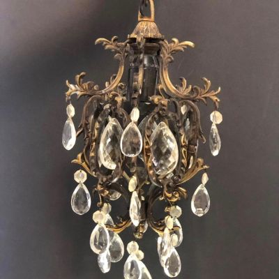 Люстра бронза с подвесами