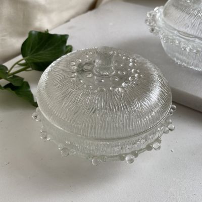 Шкатулка икорница 8 см хрустальное стекло (микросколы)