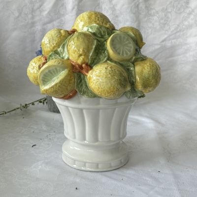 Ваза Декор настольный топиарий Лимоны 31 см фарфор Италия