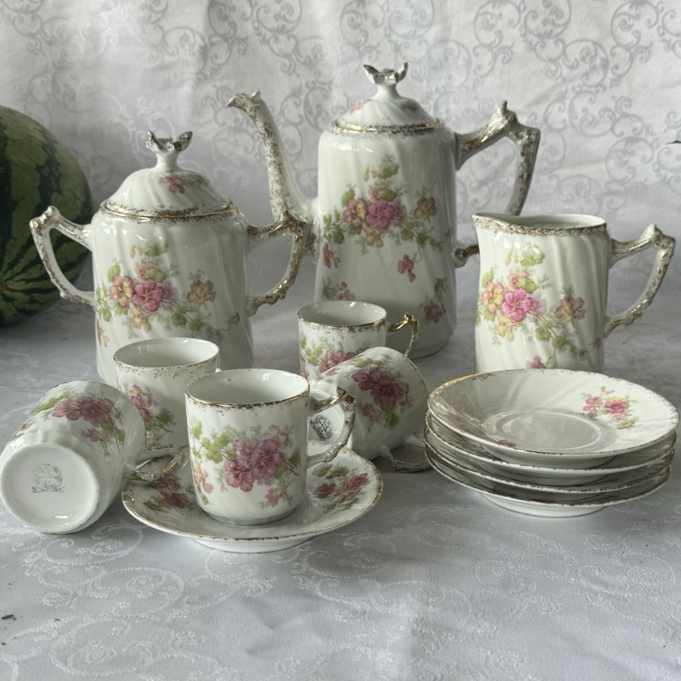 Кофейная пара Aux Lions de Faience 120 мл Франция