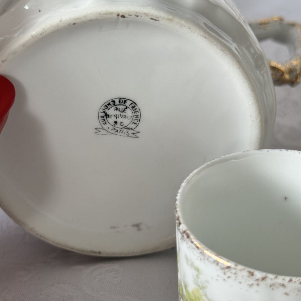 Кофейная пара Aux Lions de Faience 120 мл Франция