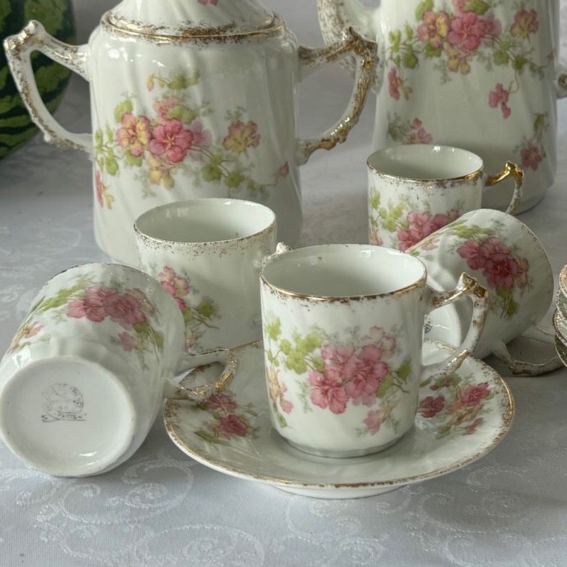 Кофейная пара Aux Lions de Faience 120 мл Франция