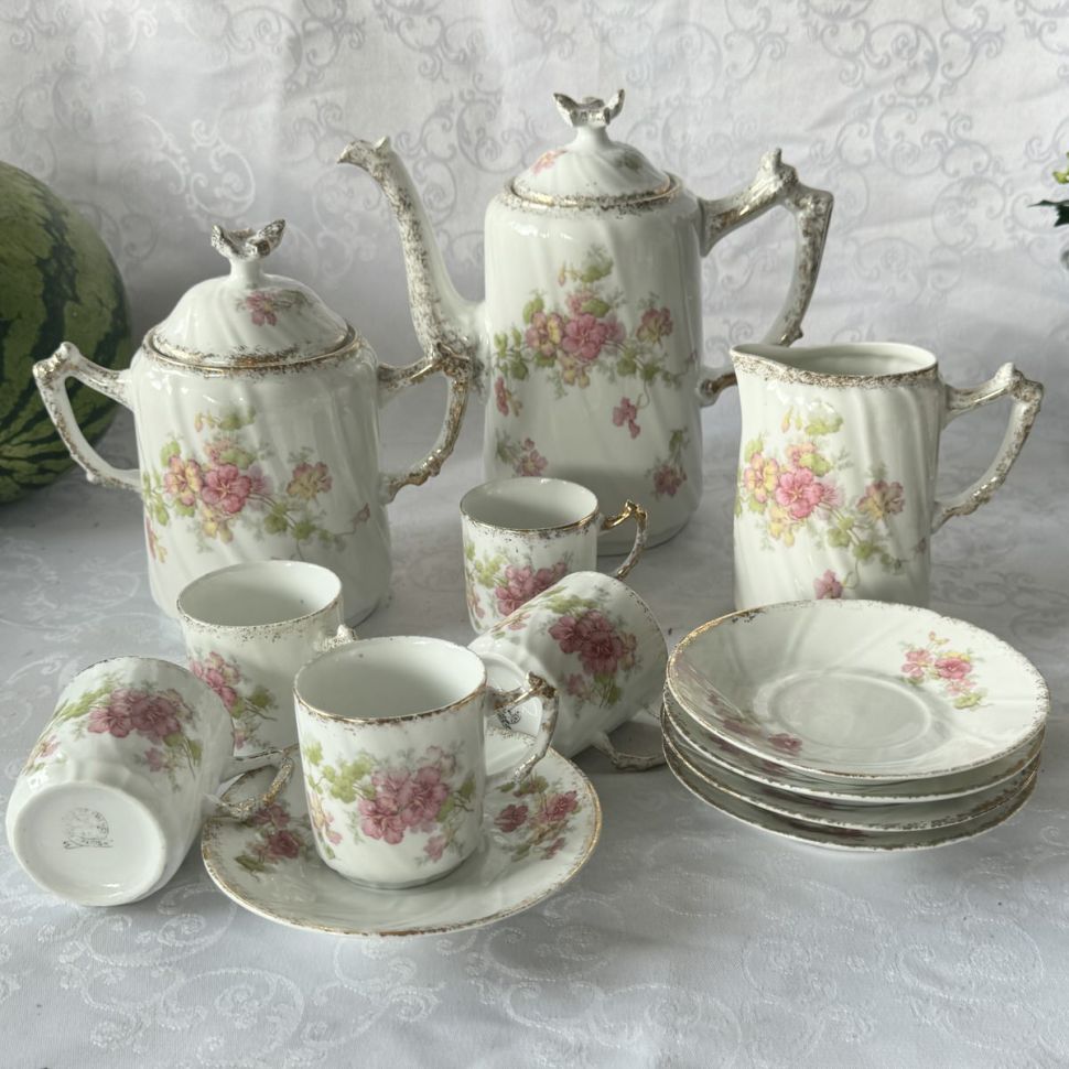 Кофейная пара Aux Lions de Faience 120 мл Франция