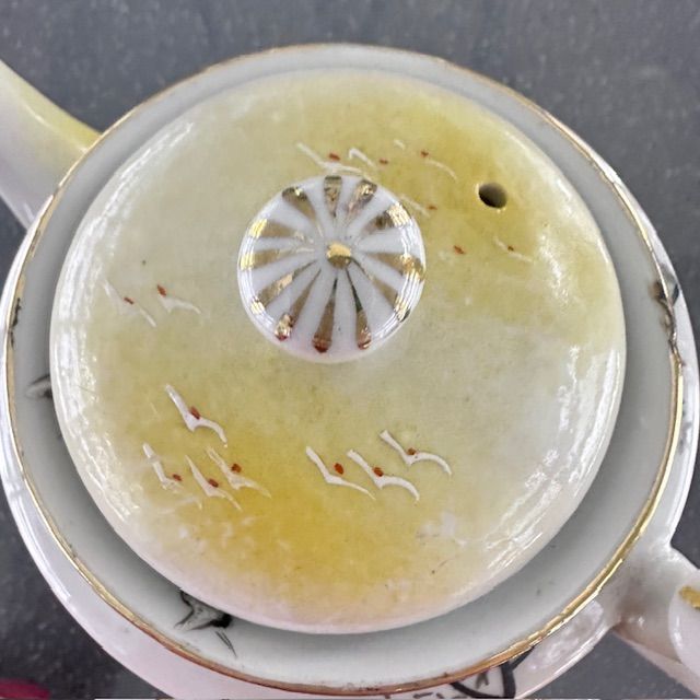 Чайник Гейши и рикша 850 мл фарфор Япония