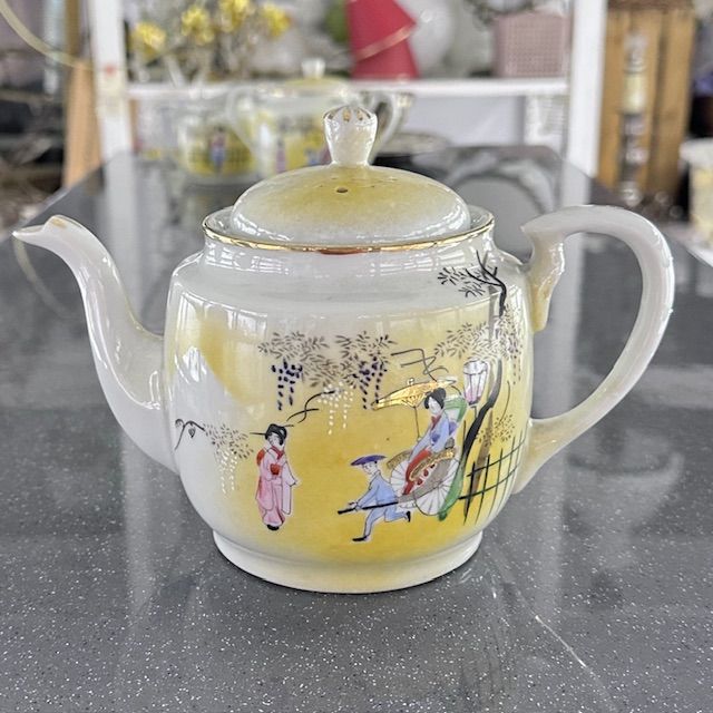 Чайник Гейши и рикша 850 мл фарфор Япония