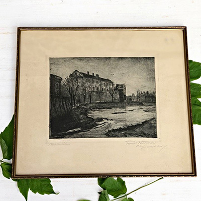 Картина графика в раме, Швеция