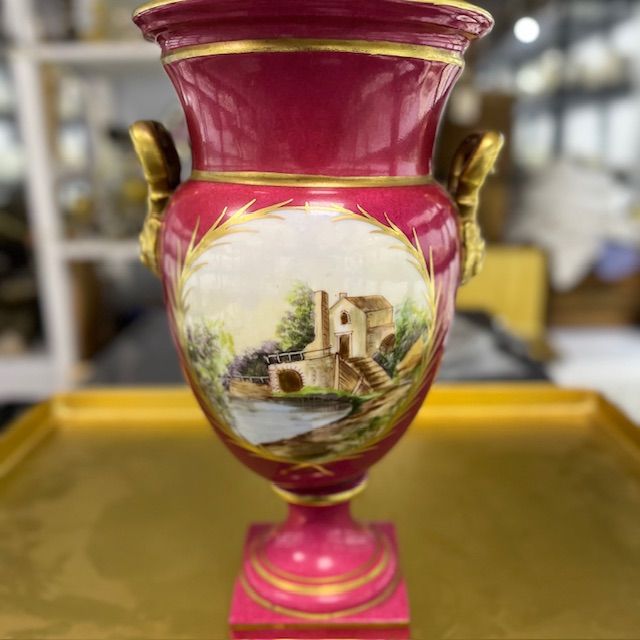 Ваза парная в стиле Ампир 28 см Франция 19 век