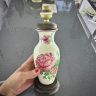 Лампа настольная Розы 25 см фарфор дерево