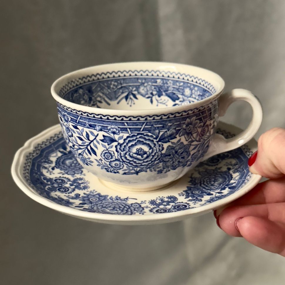 Чайная пара ВиллеройБох Burgenland синий 220 мл Германия