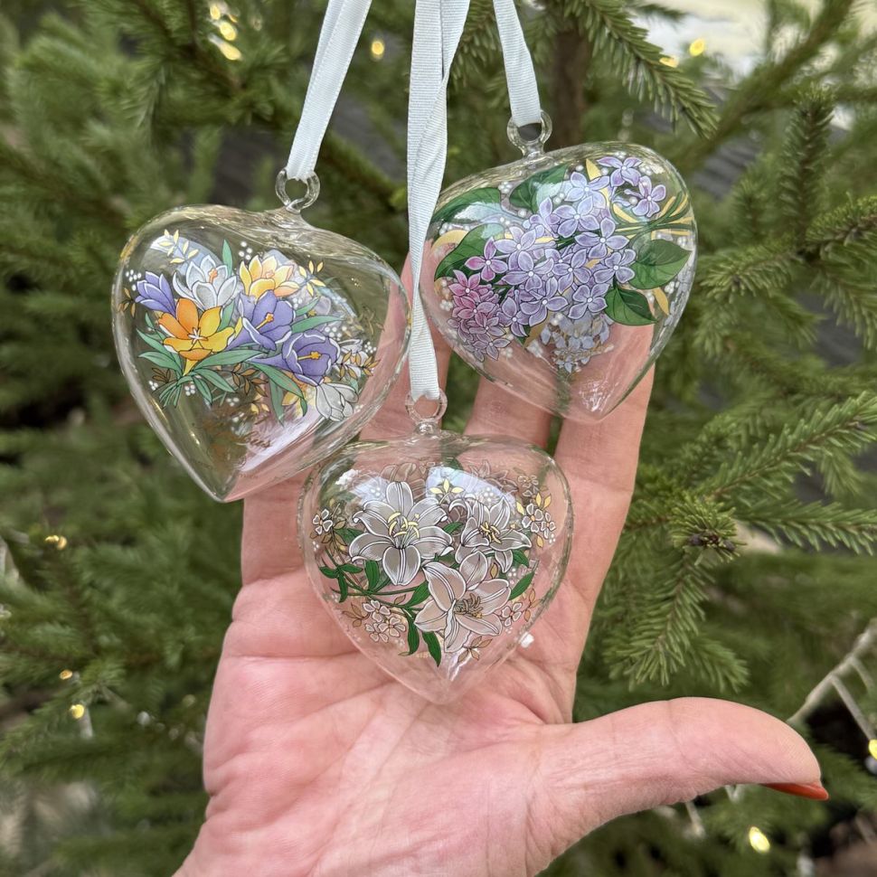 Подвес Hutschenreuther Сердце стекло 8 см Германия 2003 г. 