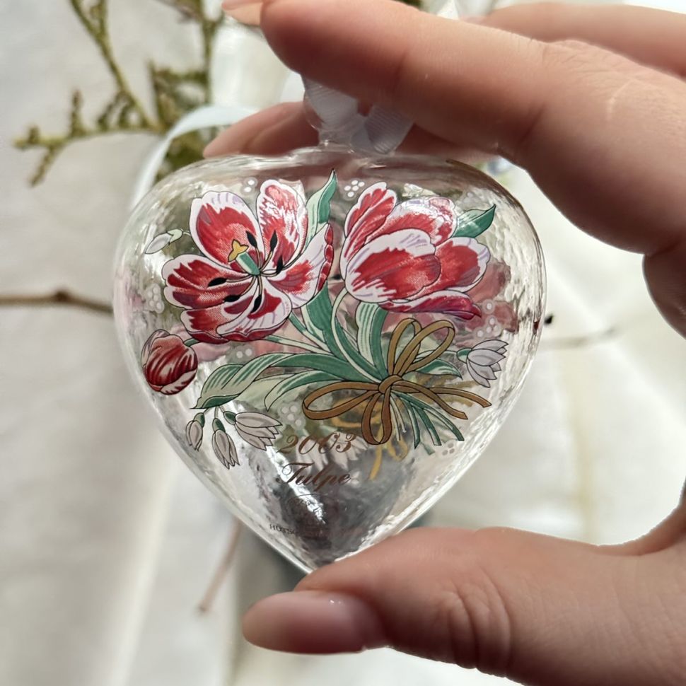 Подвес Hutschenreuther Сердце стекло 8 см Германия 2003 г. 