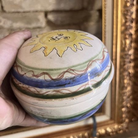 Банка для хранения шкатулка 13 см керамика ручная роспись