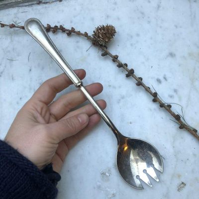 Ложка сервировочная 24 см мельхиор