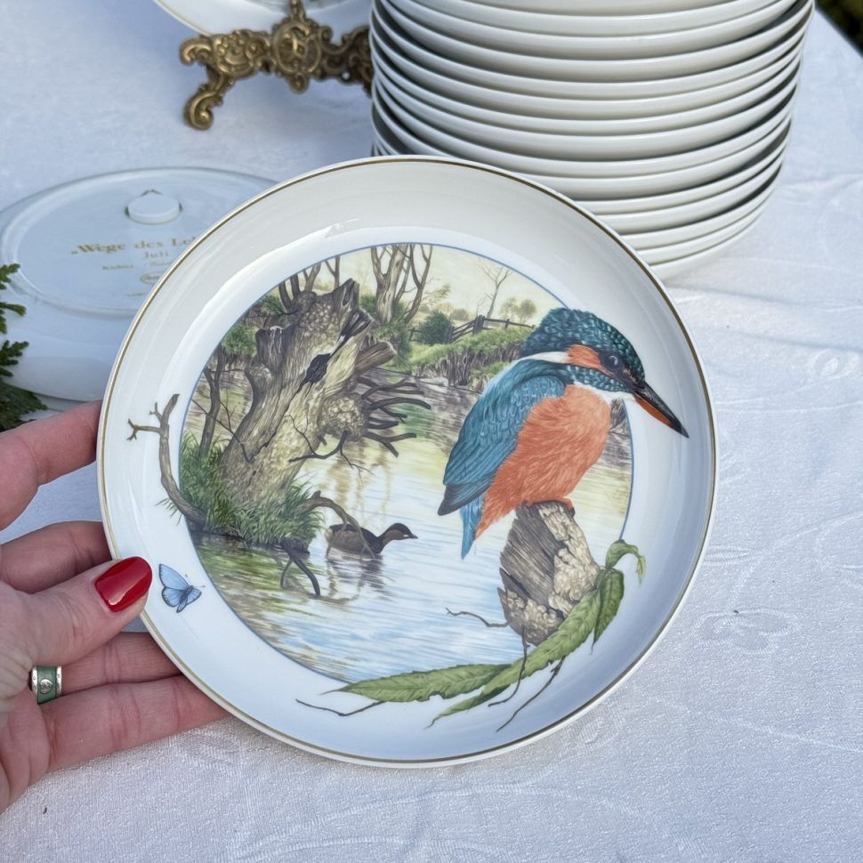 Тарелка Arzberg Birds of the Country Year Сентябрь 17 см фарфор Германия