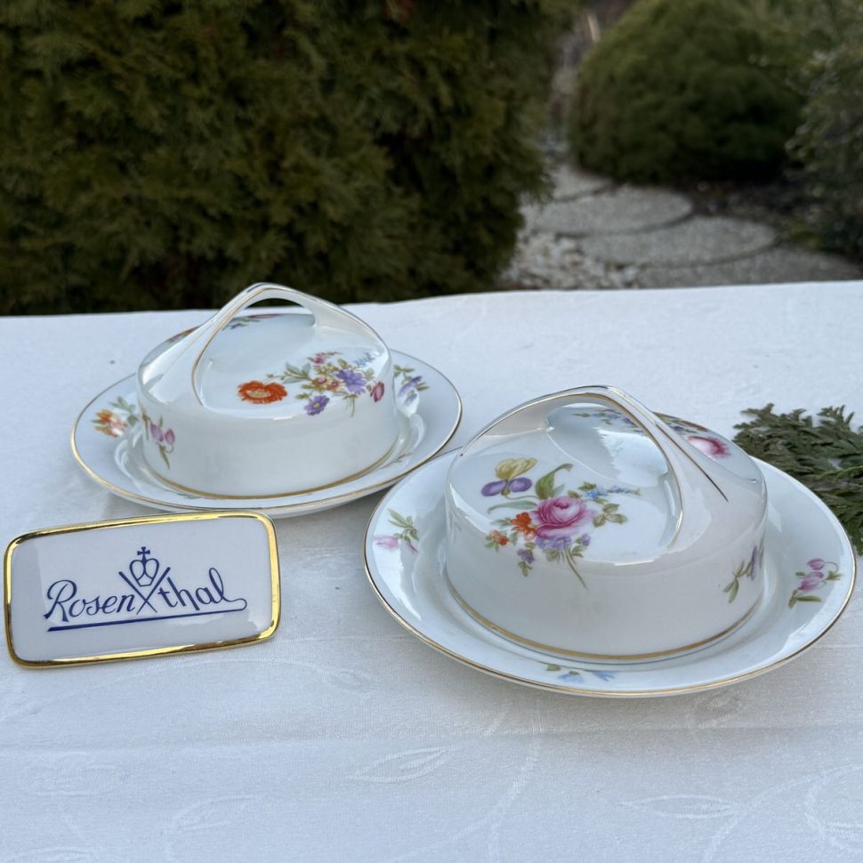 Масленка Rosenthal Мейсенский букет 18 см Германия