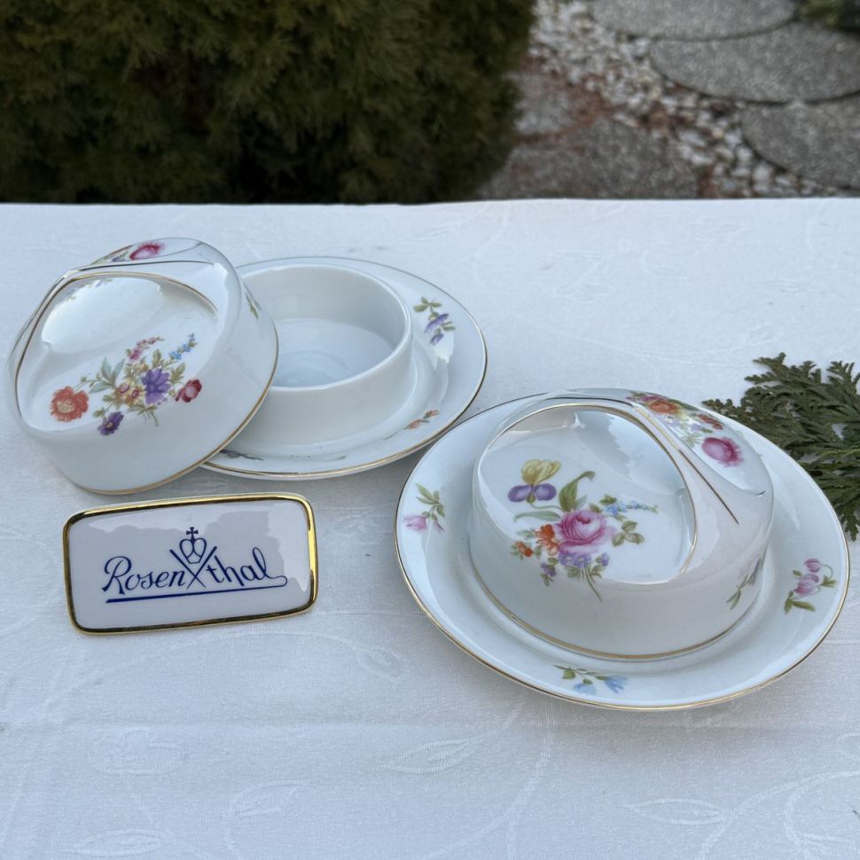Масленка Rosenthal Мейсенский букет 18 см Германия