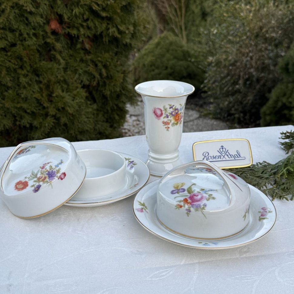 Масленка Rosenthal Мейсенский букет 18 см Германия