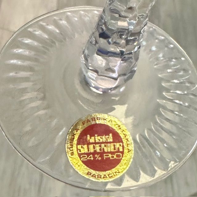 Бокалы набор 2 шт накладной хрусталь Сербия 1980-е гг 