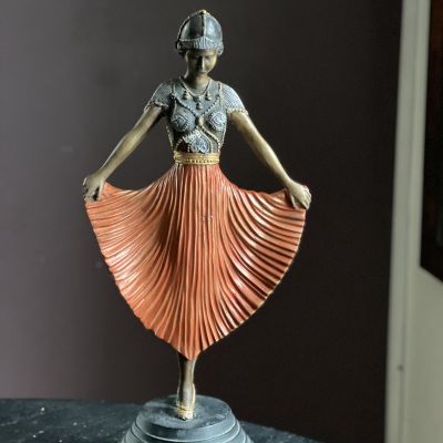 Статуэтка Танцовщица бронза 55 см Франция Арт Деко