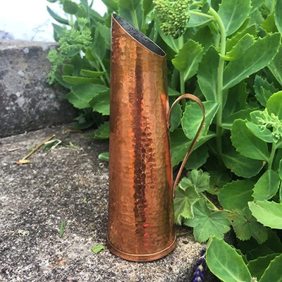 Кувшин малый медь с чеканкой, узкий конус