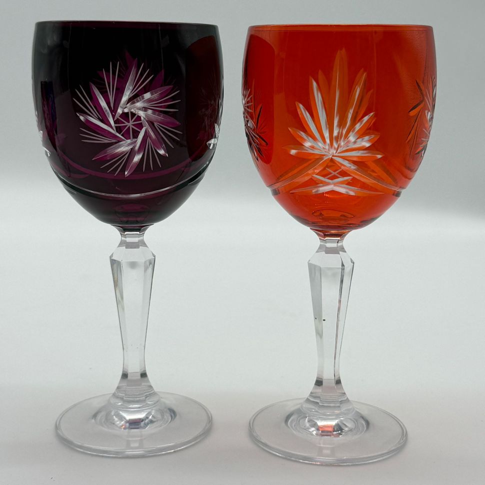 Бокал набор 2 шт. 250 мл цветной хрусталь Германия