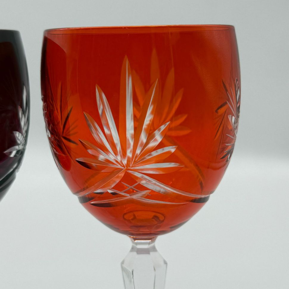 Бокал набор 2 шт. 250 мл цветной хрусталь Германия