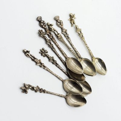 Ложка кофейная с гербами Италия 8 штук набор