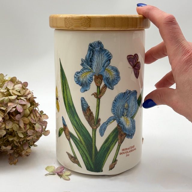 Банка с бамбуковой крышкой Portmeirion Botanic Garden Iris 18 см Портмерион Англия
