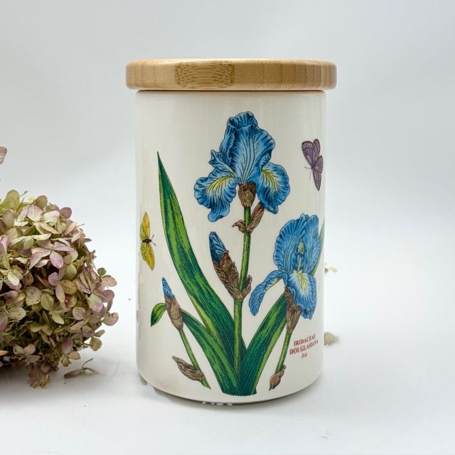 Банка с бамбуковой крышкой Portmeirion Botanic Garden Iris 18 см Портмерион Англия