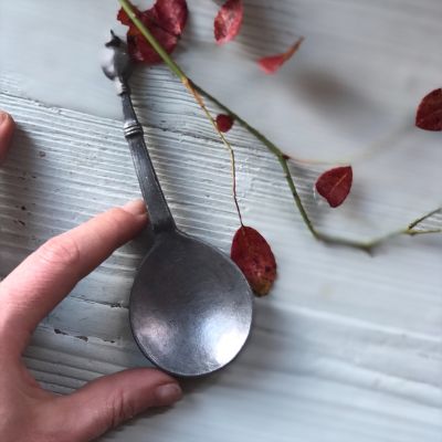 Ложка 100 лет, олово