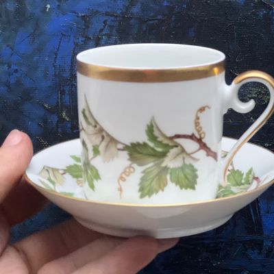 Кофейная пара Hackefors Porslin Плющ 120 мл Швеция