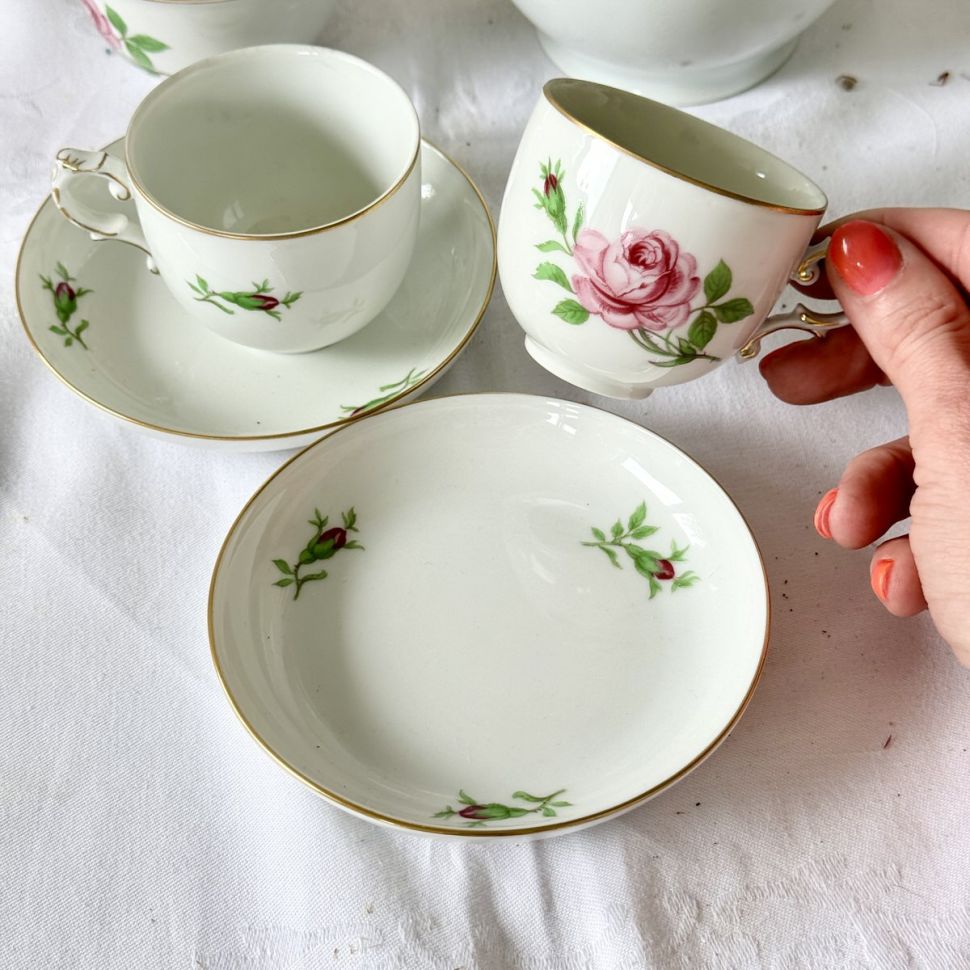 Кофейная пара Furstenberg Роза 110 мл фарфор Германия