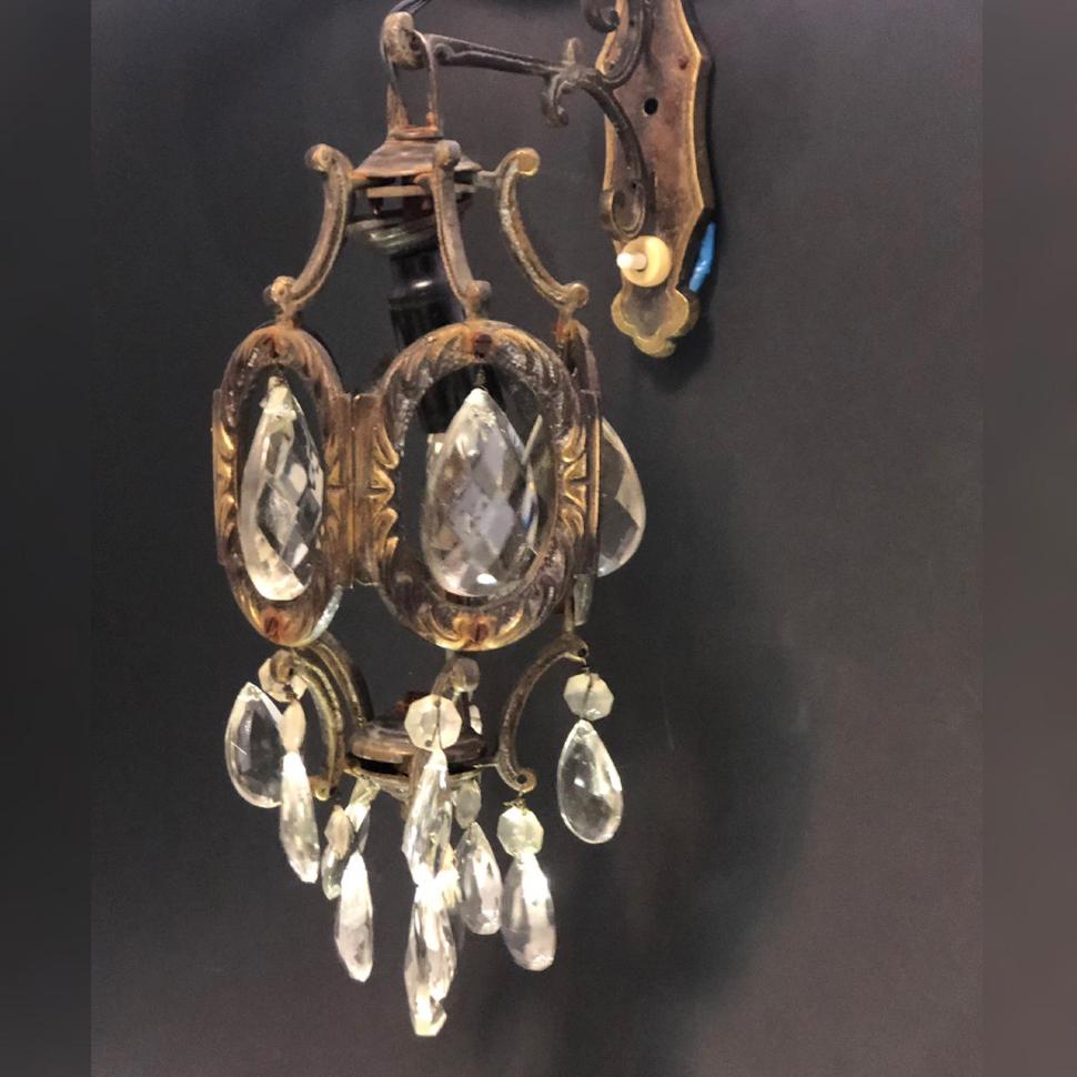 Бра бронза с подвесами