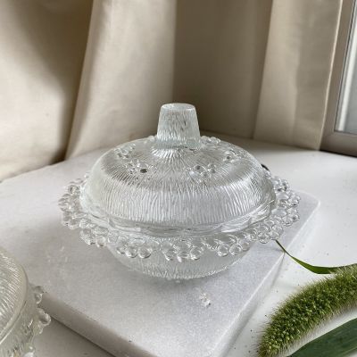 Шкатулка икорница 15 см хрустальное стекло 