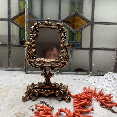 Зеркало настольное поворотное 23 см бронза