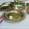 Поднос блюдо серебрение по латуни 19 см Франция