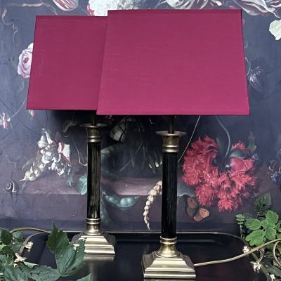 Лампа настольная 38 см латунь серебрение Франция