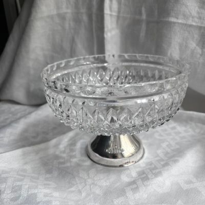 Ваза фруктовница конфетница на ножке 15 см хрусталь 