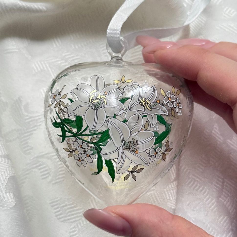 Подвес Hutschenreuther Сердце стекло 8 см Германия 2004 г.