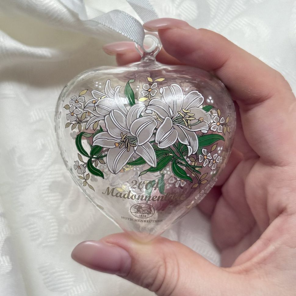 Подвес Hutschenreuther Сердце стекло 8 см Германия 2004 г.