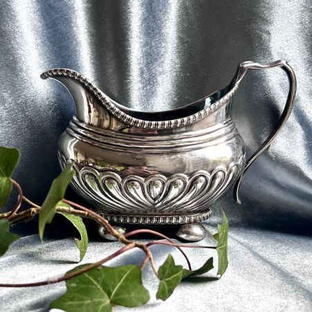Чайник сахарница молочник набор 3 предмета Франция медь серебрение