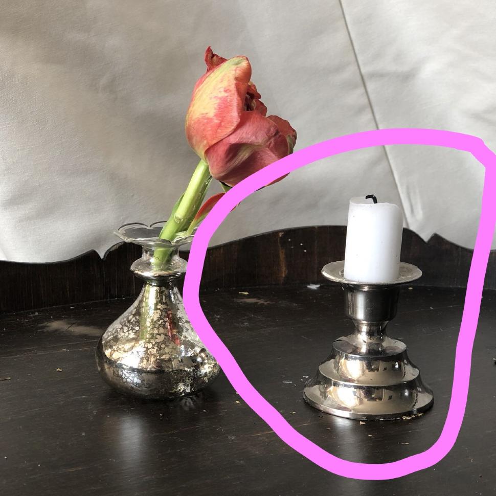 Подсвечник Три кольца трещина