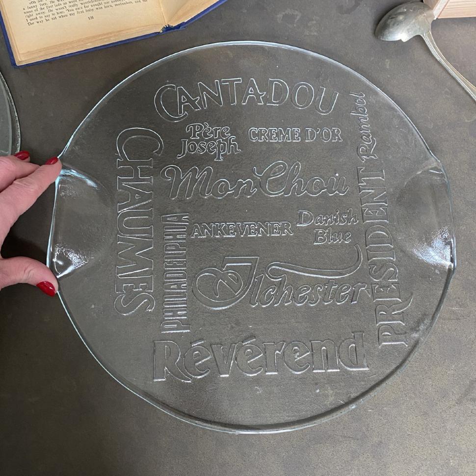 Тарелка поднос для сыра 33 см хрусталь