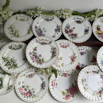 Тарелка Royal Albert 12 месяцев 16 см Англия набор 12 шт.