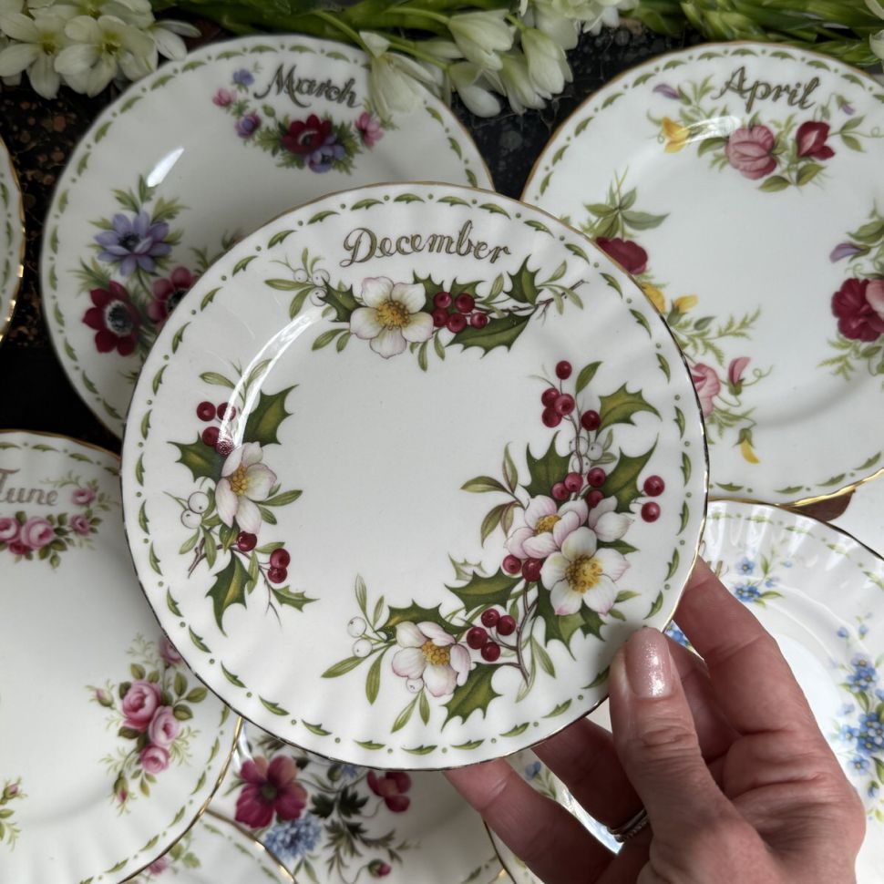 Тарелка Royal Albert 12 месяцев 16 см Англия набор 12 шт.