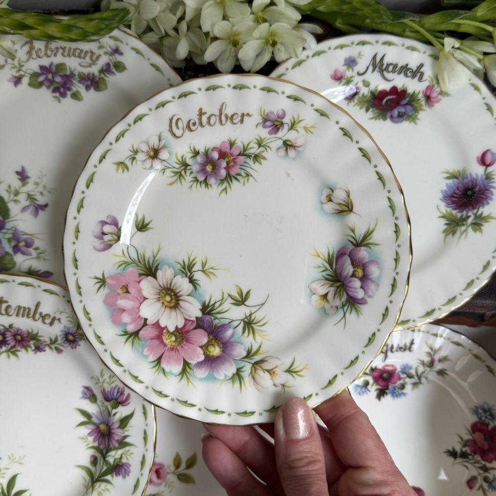 Тарелка Royal Albert 12 месяцев 16 см Англия набор 12 шт.