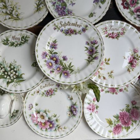 Тарелка Royal Albert 12 месяцев 16 см Англия набор 12 шт.
