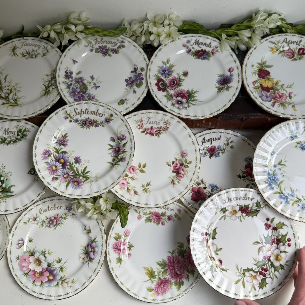 Тарелка Royal Albert 12 месяцев 16 см Англия набор 12 шт.